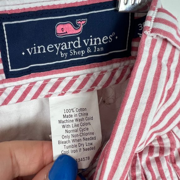 Vineyard Vines Striped Seersucker Breaker Shorts Size 30 EUC L1284 - Picture 8 of 13